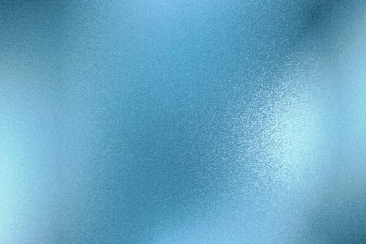Shiny rough blue metallic wall, abstract texture background
