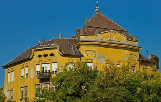 SUBOTICA, SERBIA - October 13th 2018 - Big old yellow building