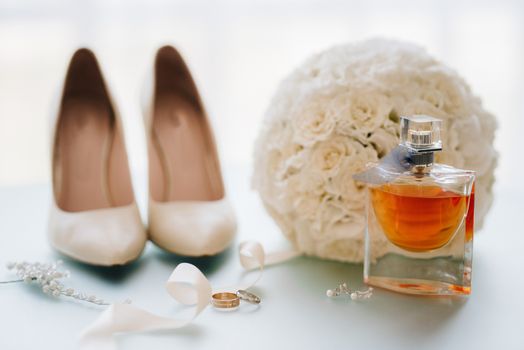 wedding shoes of the bride, beautiful fashion