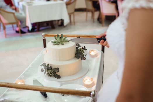 wedding cake at the wedding of the newlyweds