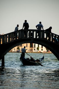 Gondola and bridge, Venice, Italy