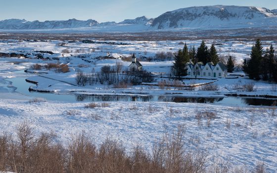 Small village within the Thingvellir National Park, Iceland, Europe