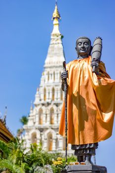 The Buddha statue on the back is a pagoda in Thailand Temple