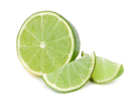 Lime fruit isolated on a white background