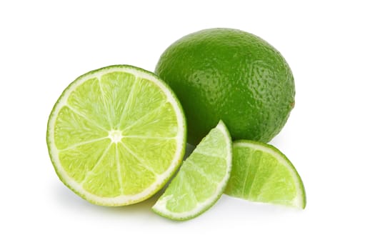 Lime fruit isolated on a white background