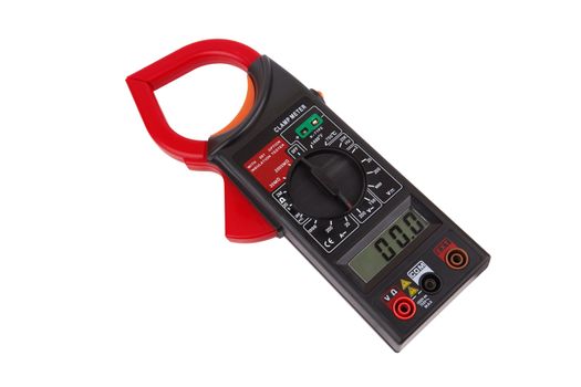 Digital multimeter isolated on a white background