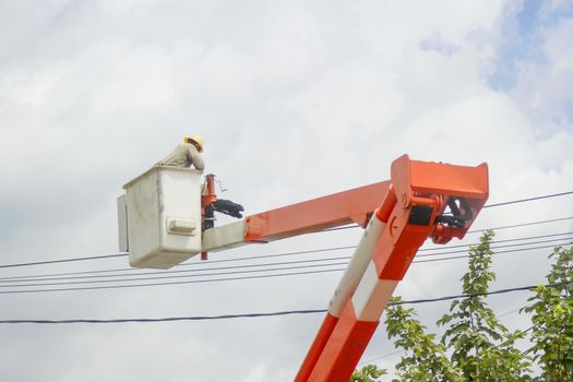 Orange Cranes to Repair Cord