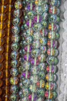 Colorful beads of various color