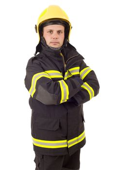 fire fighter isolated on white background