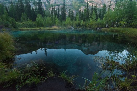 Blue Lake in the Altai Mountains, Siberia