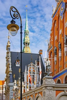 Architecture of Riga in Old City, Latvia