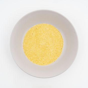 some yellow corn flour on a plate