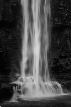 Nothing can explain the euphoric uplifting feeling of being at the base of a mighty flowing waterfall and to feel its cool fine spray caress your face while it roars and thunders down vertically off sheer cliffs with power and velocity