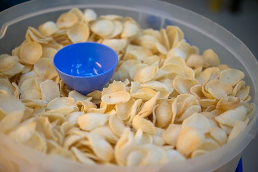 Keropok, deep fried seafood and starch crackers.