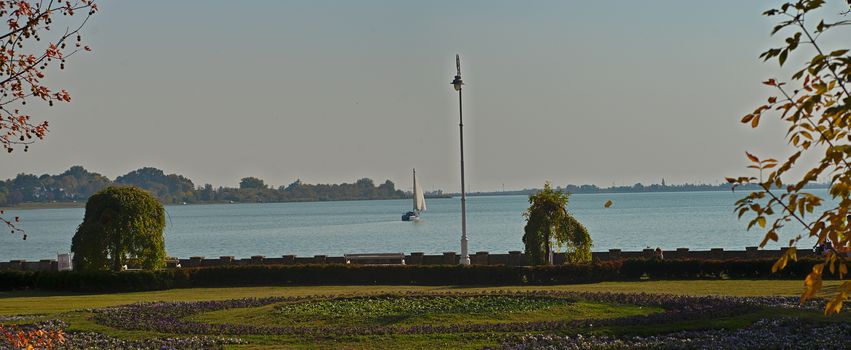 Scenic view on Palic Lake in Serbia