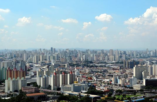 Panoramic view of the Sao Paulo east zone, Brazil