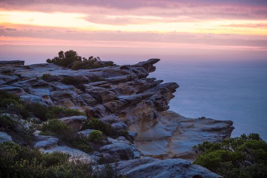 Dawn skies from the cliffs of Royal National Park