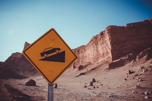 Car signal describes perfectly the type of ramps you can find in Atacama desert, Chile