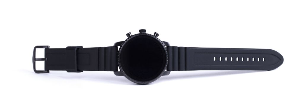 Black smartwatch isolated on a white background