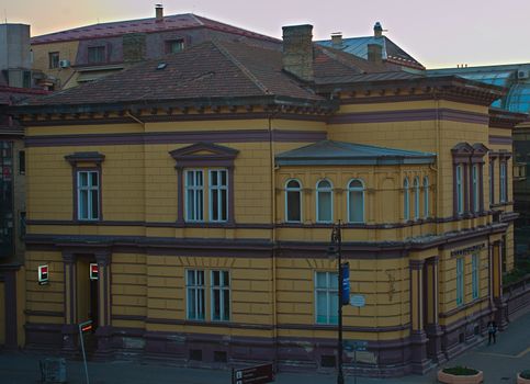 SUBOTICA, SERBIA - October 13th 2018 - Big old yellow building