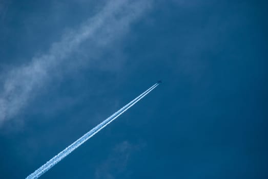 Plane crossing the sky