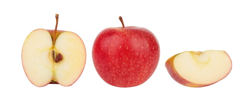 Red apples isolated on a white background