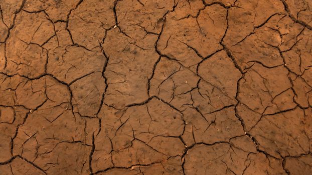 Texture of grunge dry cracking parched earth , Global warming effect