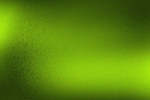 Abstract texture background,rough green metallic wall in dark room