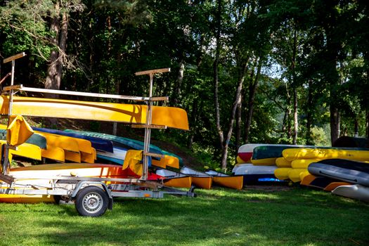 Canoe boats rental. Kayaks for rent near to the river in Latvia. The Gauja is the longest river in Latvia, which is located only in the territory of Latvia. Length - 452 km. 

