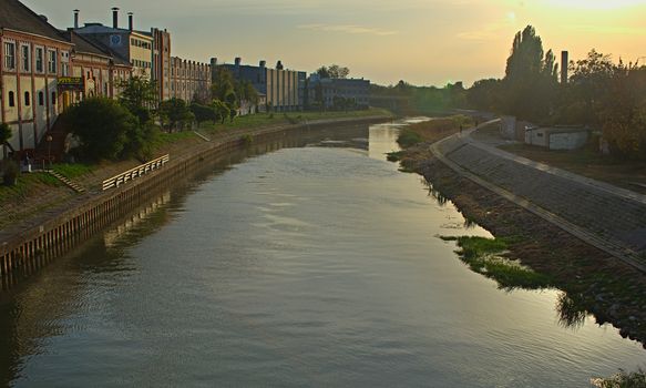 View on Begej river in Zrenjanin, Serbia