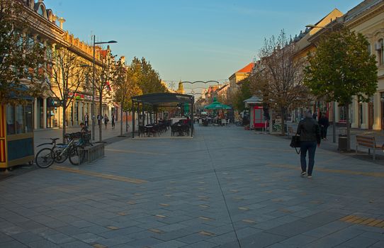 ZRENJANIN, SERBIA, OCTOBER 14th 2018 - Main promenade street