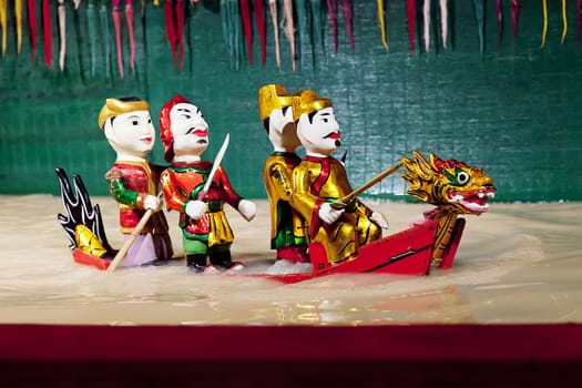 SAIGON, VIETNAM - JANUARY 05, 2015 - Traditional vietnamese water puppet theater