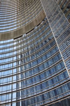 Fasade of office building in Hong Kong