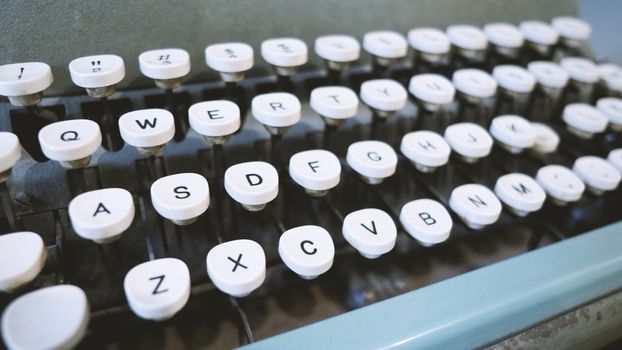 Old typewriter machine in good condition with no paper in feed for use in the past job career such as write office document, copywriter, author, news journalist, secretary, creative and more. 