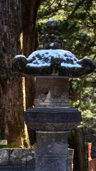 Toro stone lanterns  at Toshogu Shrine.