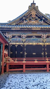 Outer building at Toshogu Shrine. The shrine is  final resting place of Tokugawa Ieyasu, the founder of the Tokugawa Shogunate