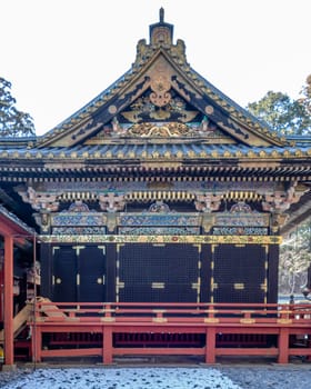 Outer building at Toshogu Shrine. The shrine is  final resting place of Tokugawa Ieyasu, the founder of the Tokugawa Shogunate