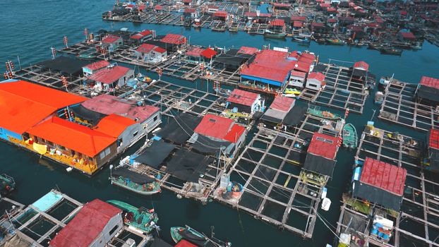 Linshui, Hainan, China Fishermans Village - view from above