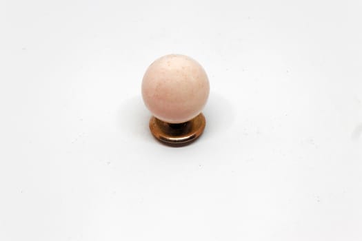 isolated little pink marble ball with white background.