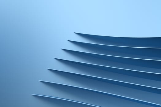 3d rendering, blue metalic surface and graphic design background, computer digital image