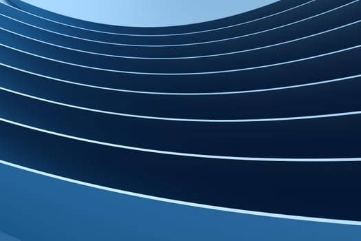 3d rendering, blue metalic surface and graphic design background, computer digital image