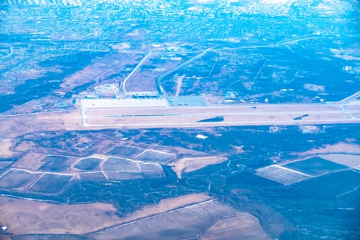 Top view of the spring landscape.