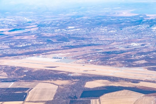 Top view of the spring landscape.