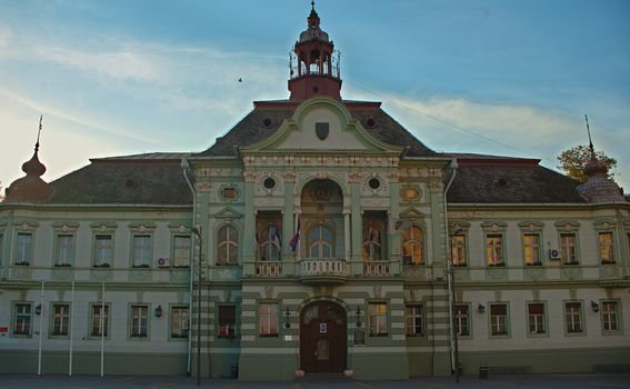 ZRENJANIN, SERBIA, OCTOBER 14th 2018 - City hall on main square