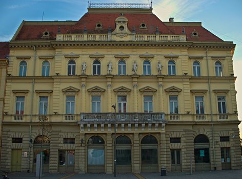 ZRENJANIN, SERBIA, OCTOBER 14th 2018 - Baroque building on main square