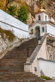 The Holy Assumption Cave Monastery in Chufut-Kale, Crimea, Bakhchisaray