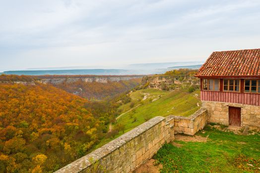 View of the cave town of Chufut-Kale, Crimea