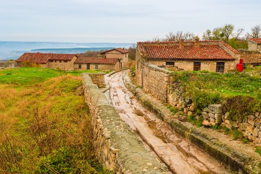 Chufut-Kale, attractions of the cave city in the Crimea, Russia