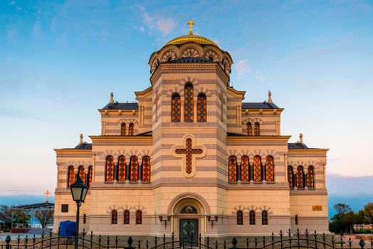 Vladimir Cathedral in Chersonesos Orthodox Church in Khersones Tavrichesky, Crimea peninsula, Russia