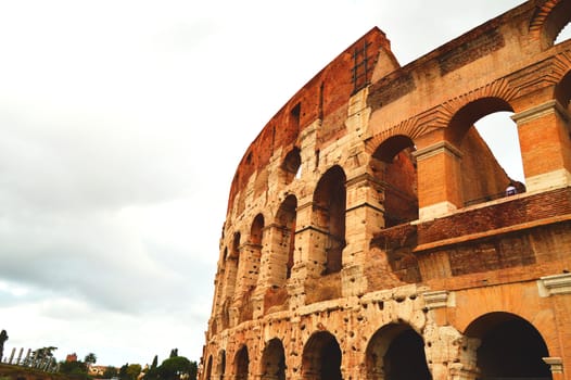 Another picture of the Colosseum in Rome, Italy, a copy of the space.
